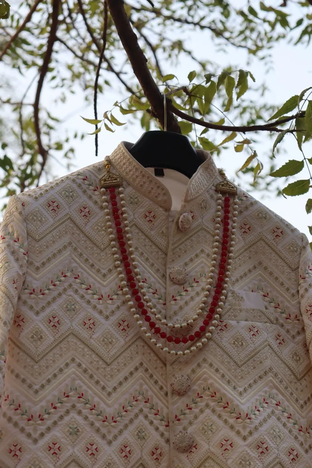 Reference photo 5: embroidered ethnic jacket on a hanger — kurtis we manufacture and export in bulk