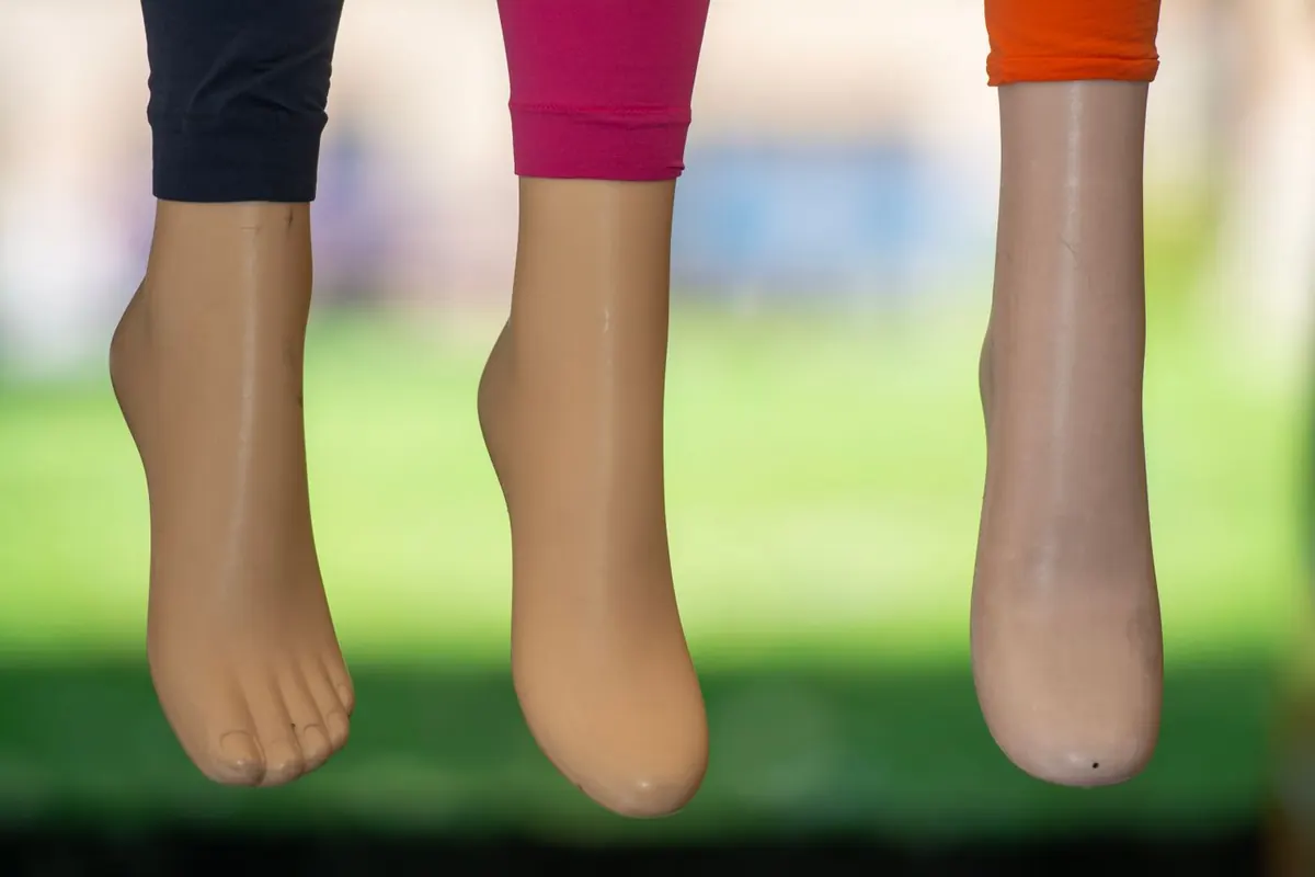 Leggings: colourful stretch leggings on display — reference photo from our export range